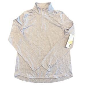 NWT Z by Zella Quarter Zip Pullover, Purple Heather, Youth Girl Size XL 14/16